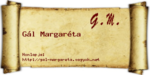 Gál Margaréta névjegykártya